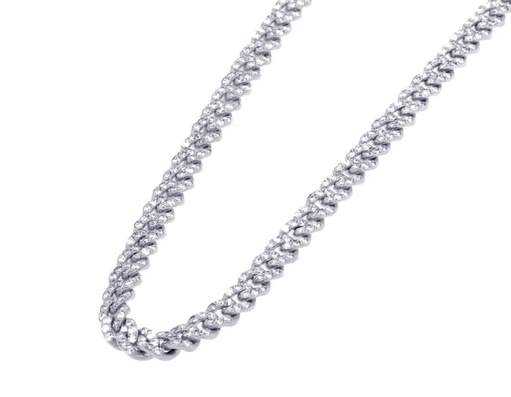 5MM MIAMI CUBAN REAL DIAMOND NECKLACE 10K WHITE GOLD: 5MM Miami Cuban Real Diamond Necklace 10K White Gold Brand: None Type: Necklace Material: 10k White Gold Main Stone/Creation Natural Color: White Gold Size: Length 22" Width 5MM Accessories: