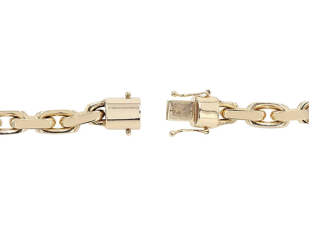 REAL SOLID CABLE HERMES LINK CHAIN NECKLACE - 2