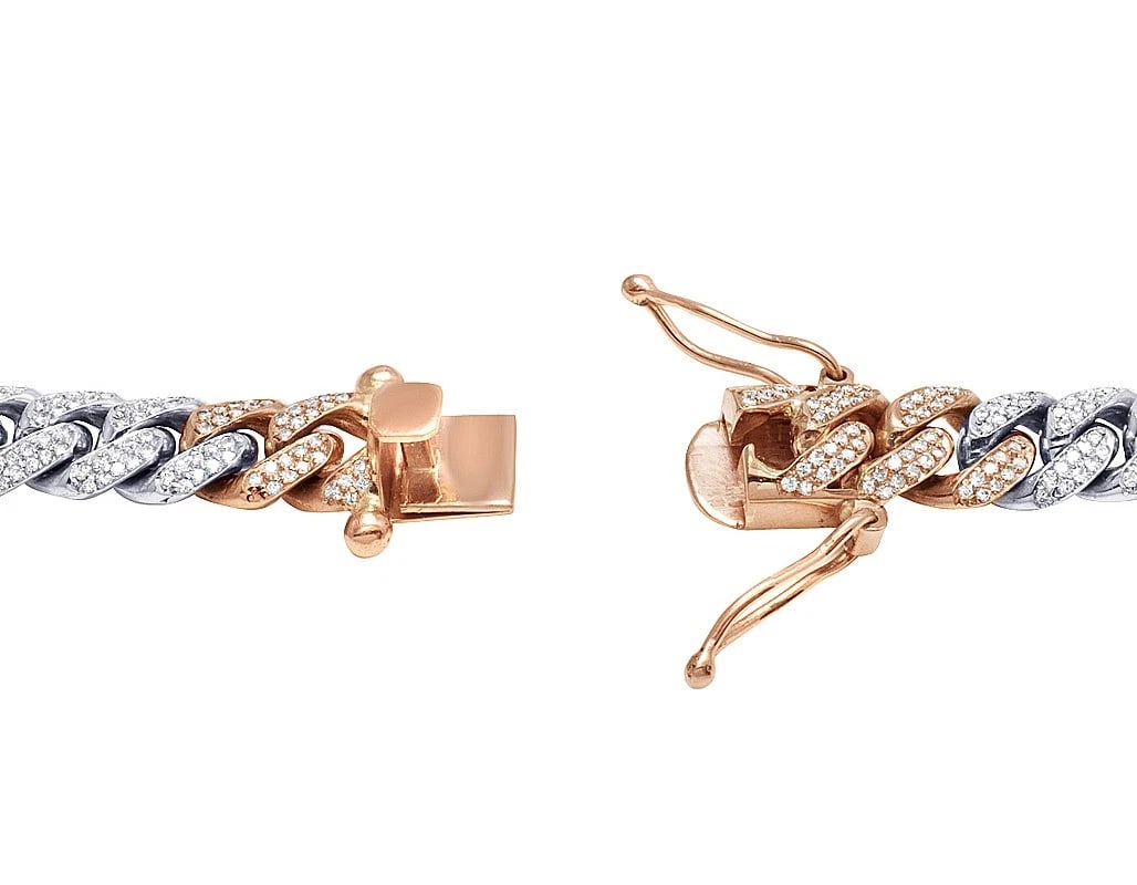 DIAMOND MIAMI CUBAN CHAIN NECKLACE SOLID - 2