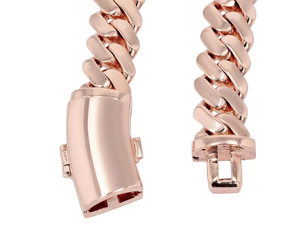 CURB SOLID MIAMI CUBAN LINK CHAIN NECKLACE - 2