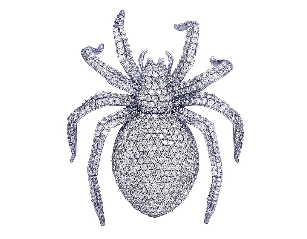 MENS/ WOMEN WHITE GOLD REAL DIAMOND SPIDER PENDANT: Mens/ Women White Gold Real Diamond Spider Pendant Brand: None Type: Necklace Material: 10k White Gold Main Stone/Creation Natural Color: White Gold Size: Dimension 2" Accessories: None