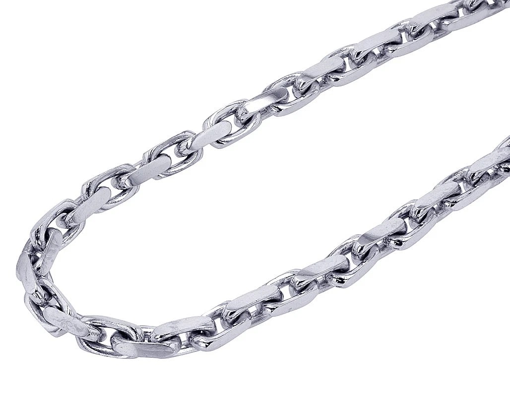 REAL SOLID CABLE LINK CHAIN NECKLACE 10K OR 14K WHITE GOLD: Real Solid Cable Link Chain Necklace 10K or 14K White Gold Brand: None Type: Necklace Material: 10k,14k White Gold Color: White Gold Size: Length 18 In-26 In Width 6mm Accessories: None Ac
