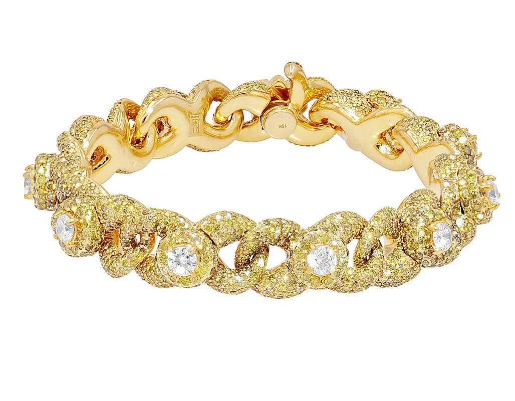 REAL SOLITAIRES 33 POINTER WITH REAL YELLOW CANARY DIAMONDS (1 of 2)
