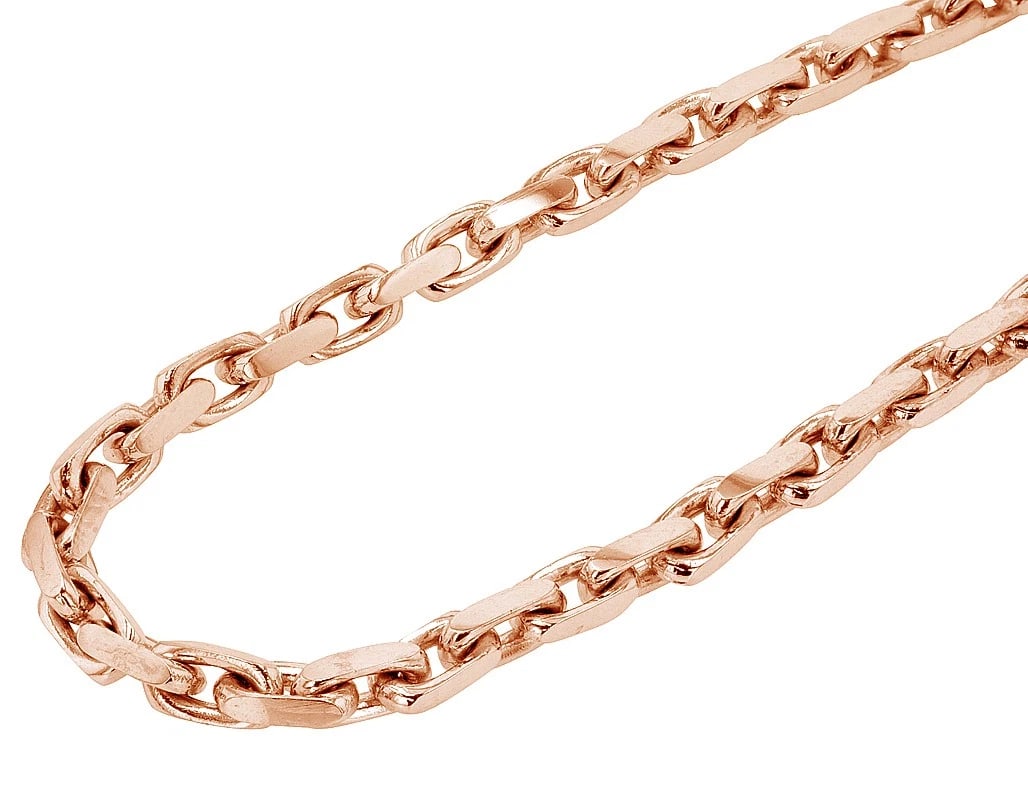REAL SOLID CABLE HERMES LINK CHAIN NECKLACE 10K OR 14K ROSE GOLD: Real Solid Cable Hermes Link Chain Necklace 10K or 14K Rose Gold Brand: None Type: Rose Gold Material: 10k,14k Rose Gold Color: Rose Gold Size: Necklace Length 18 In-26 In Width 6mm 