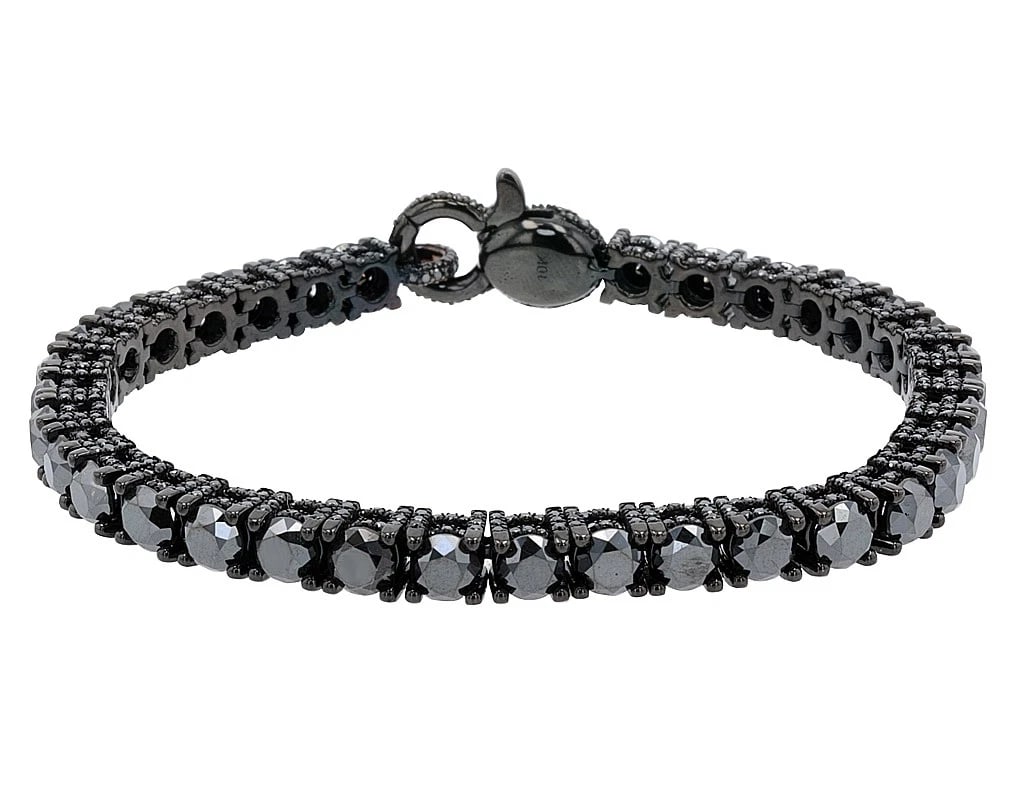 BLACK DIAMOND DOUBLE ROW TENNIS BRACELET (1 of 2)