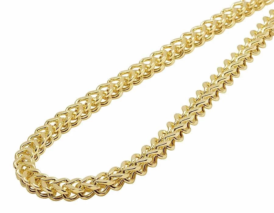 NEW REAL 14K YELLOW GOLD HOLLOW FRANCO BOX LINK CHAIN NECKLACE (1 of 4)
