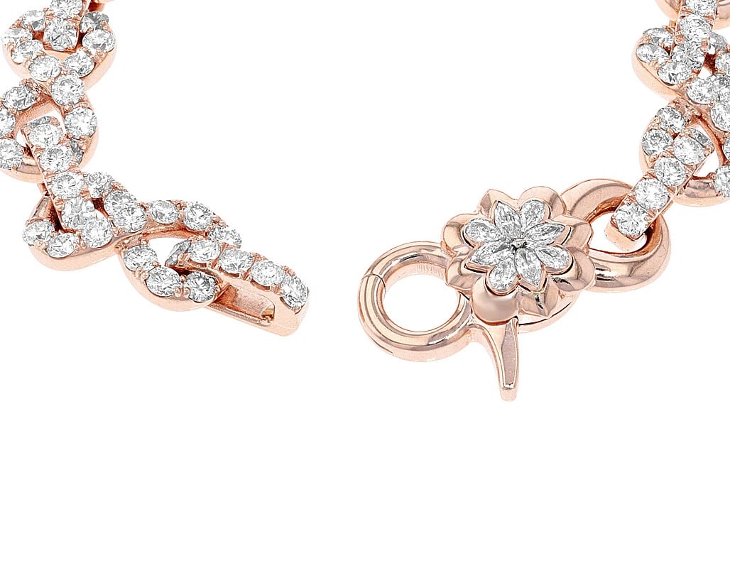 INFINITY 15 POINTER SOLITAIRE REAL DIAMOND LINK BRACELET - 2