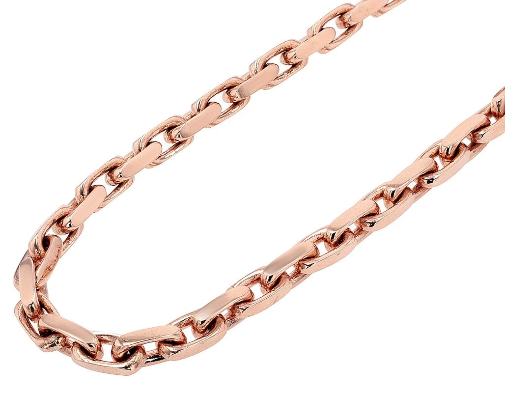 REAL SOLID CABLE HERMES LINK CHAIN NECKLACE 10K OR 14K ROSE GOLD: Real Solid Cable Hermes Link Chain Necklace 10K or 14K Rose Gold Brand: None Type: Rose Gold Material: 10k,14k Rose Gold Color: Rose Gold Size: Necklace Length 18 In Accessories: None Acce