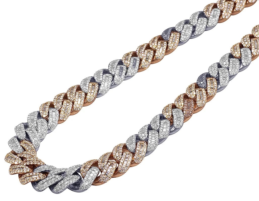 REAL BAGUETTE DIAMOND MIAMI CUBAN CHAIN NECKLACE (1 of 4)