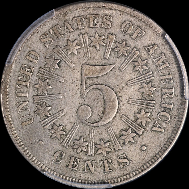 1866/1866 SHIELD NICKEL RAYS - 2