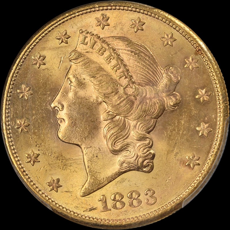1883-S LIBERTY GOLD $20: 1883-S Liberty Gold $20 Year: 1883 Fineness: None Composition: Gold Denomination: $20 Country of Origin: United States Accessories: None Accessories Notice: When purchasing pre-owned goods,