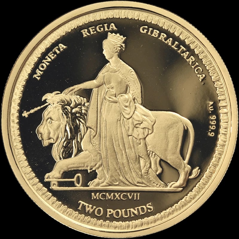 1997 GIBRALTAR GOLD 2: 1997 Gibraltar Gold 2 Year: 1997 Fineness: 0.9999 Composition: None Denomination: None Country of Origin: None Accessories: None Accessories Notice: When purchasing pre-owned goods, please