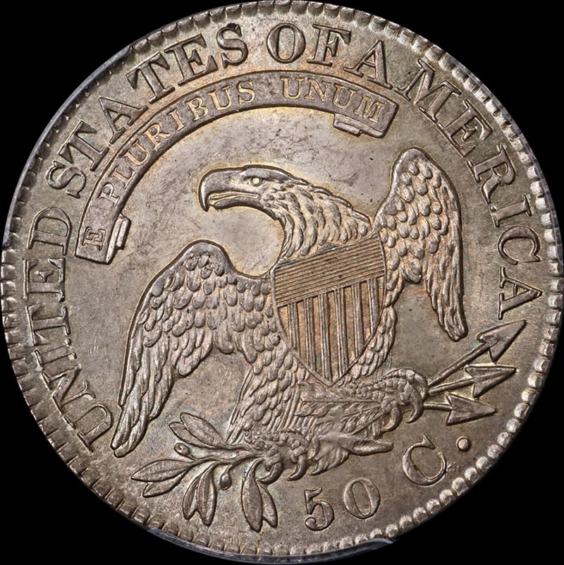 1827 BUST HALF DOLLAR SQUARE BASE - 2