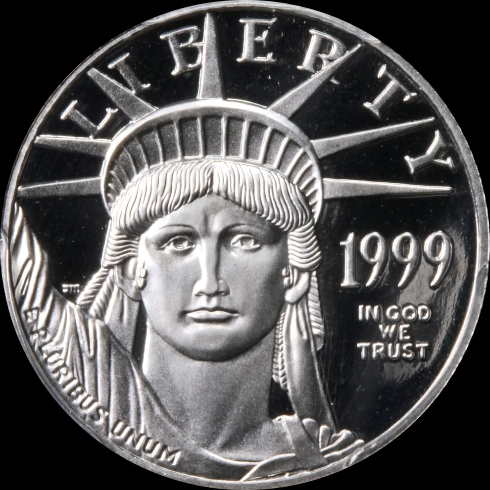 1999-W PLATINUM AMERICAN EAGLE: 1999-W Platinum American Eagle Year: 1999 Fineness: 0.9995 Composition: Platinum Denomination: $25 Country of Origin: United States Accessories: None Accessories Notice: When purchasing