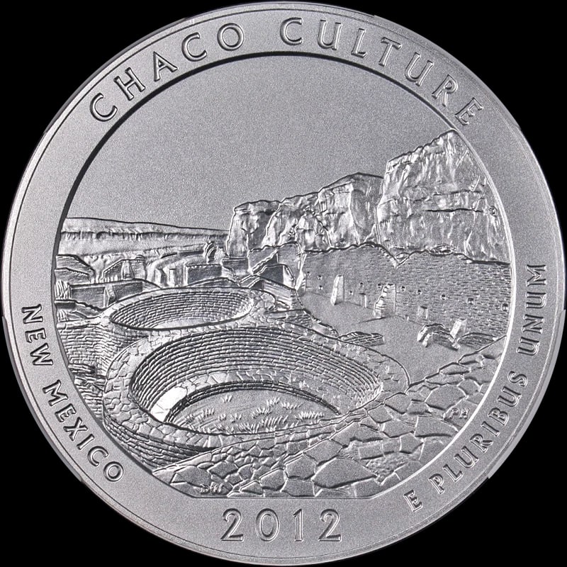 2012-P CHACO NATIONAL PARK ATB SILVERX: 2012-P Chaco National Park ATB Silverx Year: 2012 Fineness: 0.999 Composition: Silver Denomination: None Country of Origin: United States Accessories: None Accessories Notice: When purchasing