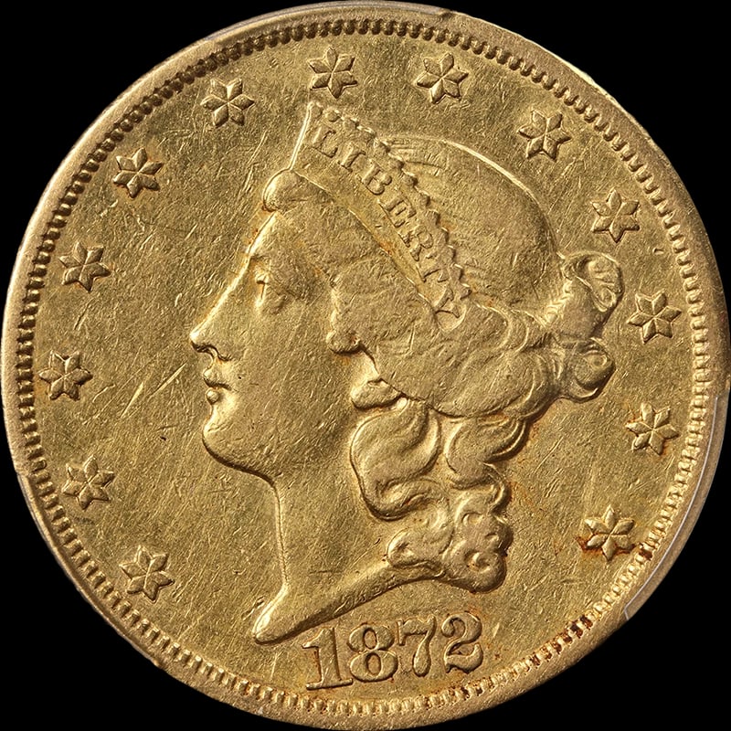 1872-CC LIBERTY GOLD $20: 1872-CC Liberty Gold $20 Year: 1872 Fineness: 0.9 Composition: Gold Denomination: $20 Country of Origin: United States Accessories: None Accessories Notice: When purchasing pre-owned goods,