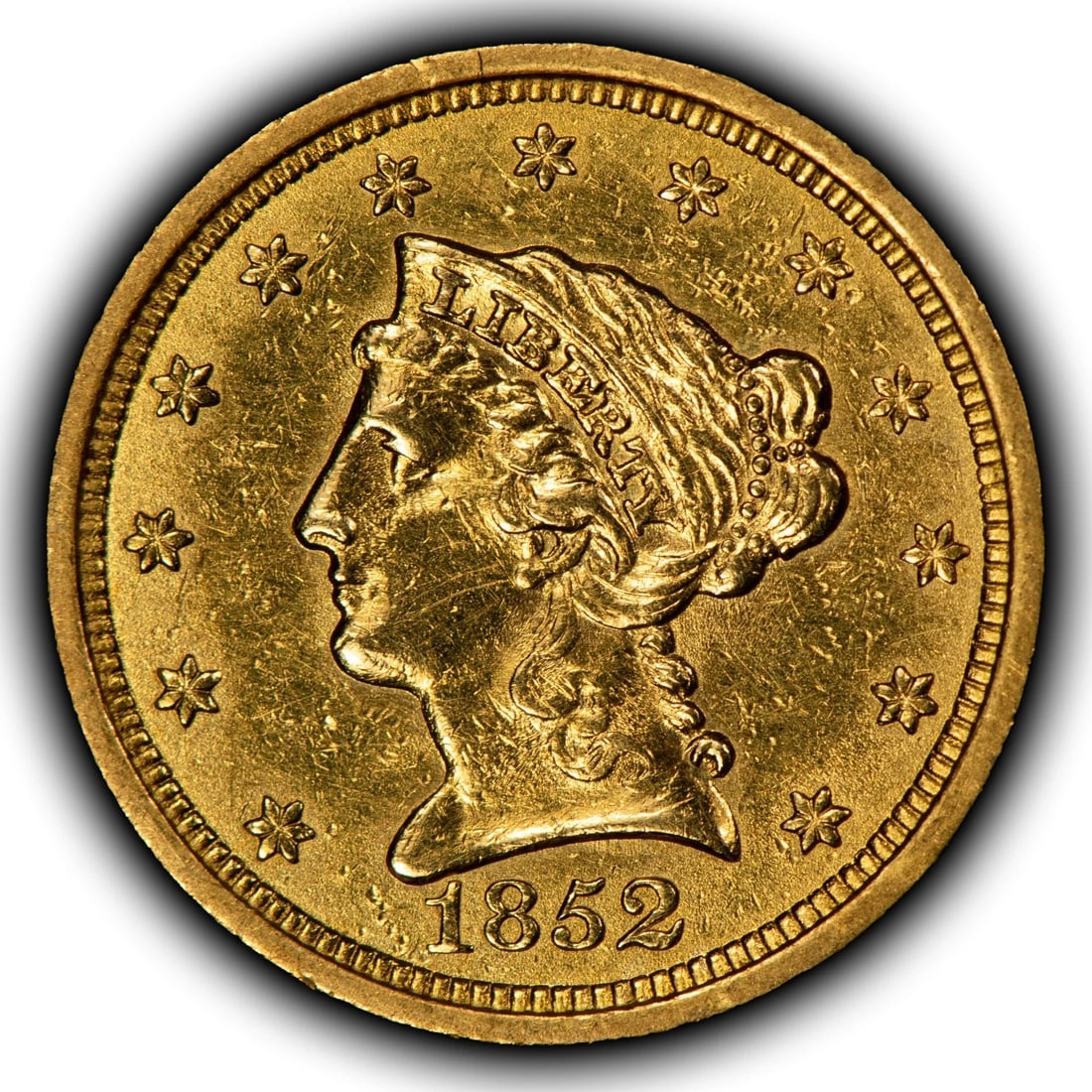 1852 G$2.50 LIBERTY HEAD GOLD QUARTER EAGLE (1 of 4)