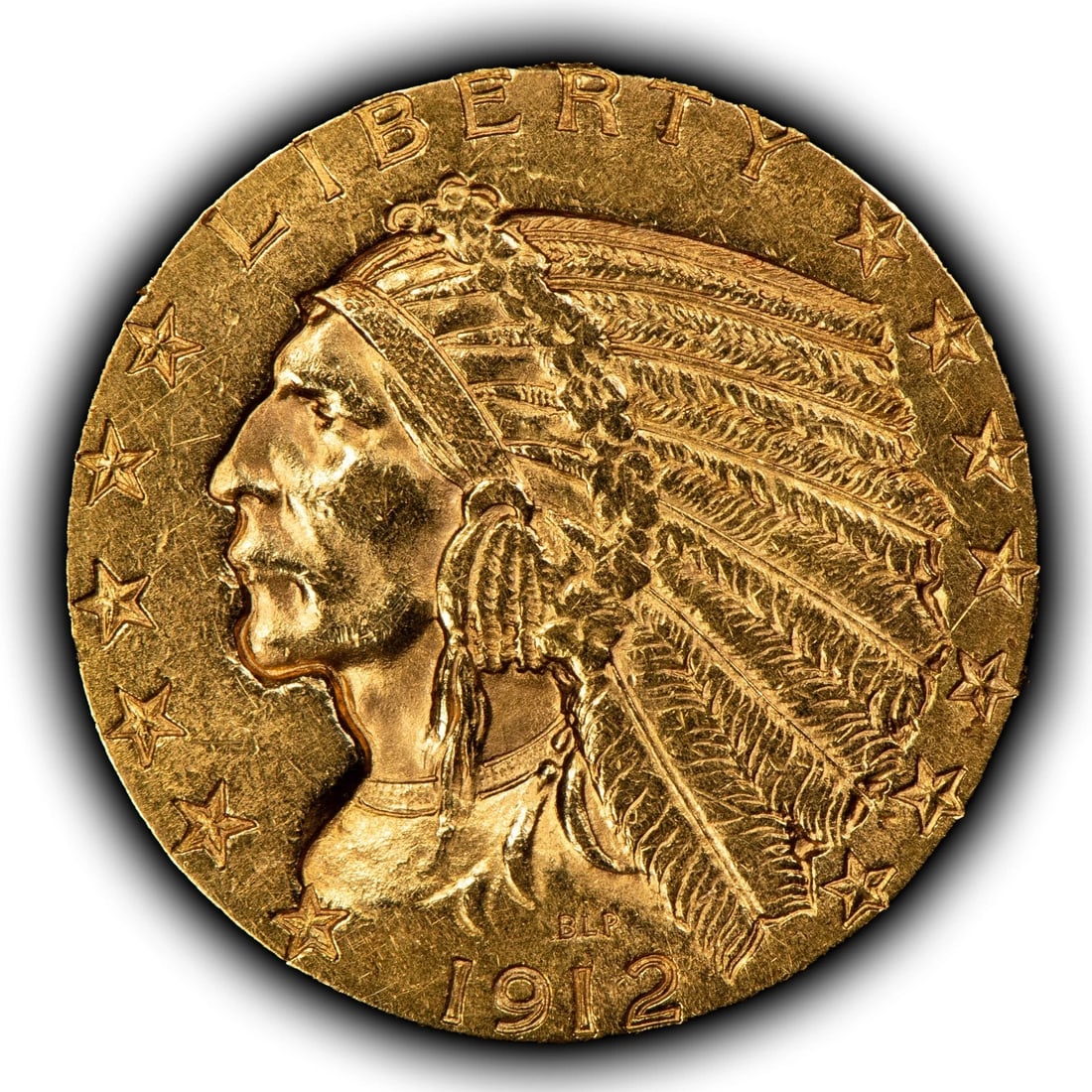1912 G$5 INDIAN HEAD GOLD HALF EAGLE: 1912 G$5 Indian Head Gold Half Eagle Brand/Mint: U.S. Mint Year: 1912 Fineness: 0.9 Composition: Gold Coin: US Pre-1933 Gold Bullion Denomination: $5 Country of Origin: United States