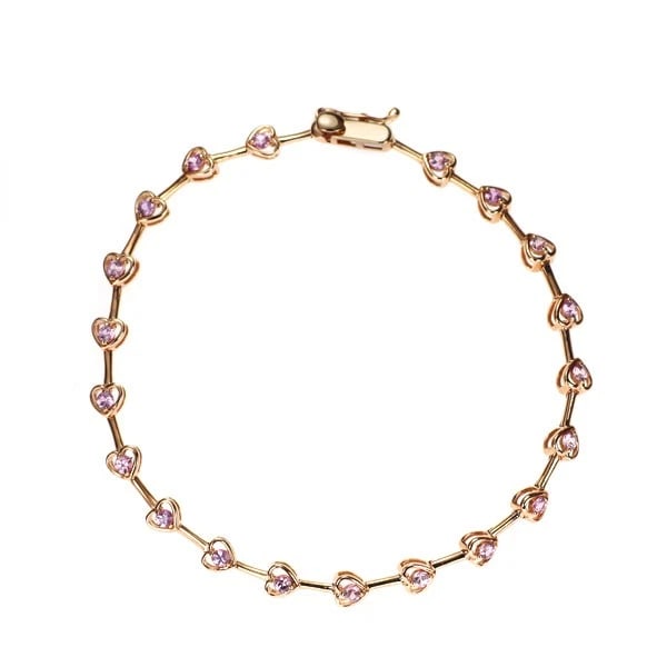 K18PG PINK SAPPHIRE BRACELET: K18PG pink sapphire bracelet Brand: None Type: bracelets Material: K18PG Color: PG Size: Length/Width/Diameter4.0 Necklace: Chain Length 17.5 Width/Thickness2.9 Accessories: None Accessories