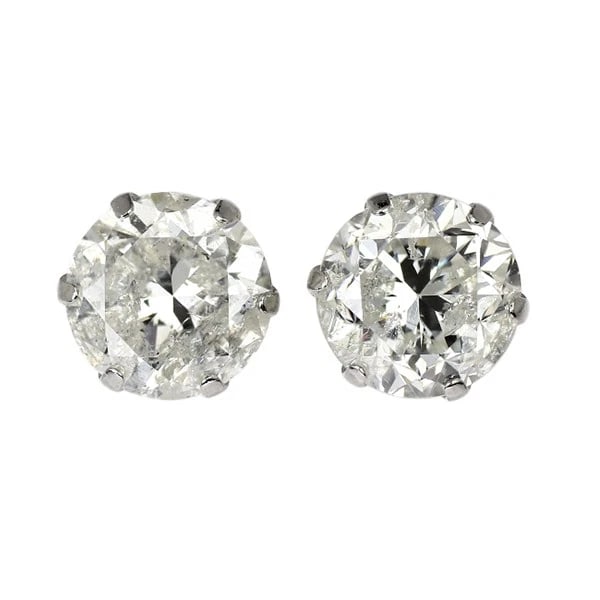 PT900 DIAMOND EARRINGS: Pt900 Diamond Earrings Brand: None Type: piercing Material: Metal Purity 900 Metal Platinum Main Stone/Creation Natural Color: None Size: Length/Width/Diameter6.2 Accessories: None