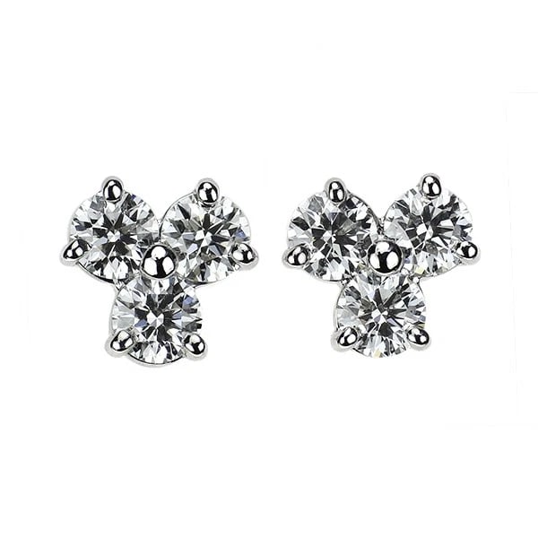 TIFFANY PT950 DIAMOND EARRINGS: Tiffany Pt950 Diamond Earrings Brand: Tiffany Type: piercing Material: Metal Purity None Metal Pt950 Main Stone/Creation Natural Color: None Size: Length/Width/Diameter6.2 Accessories: None