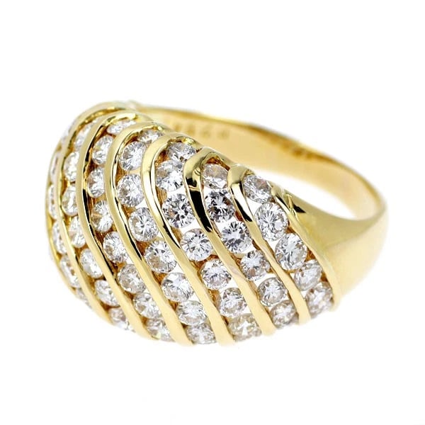 K18YG DIAMOND RING - 2