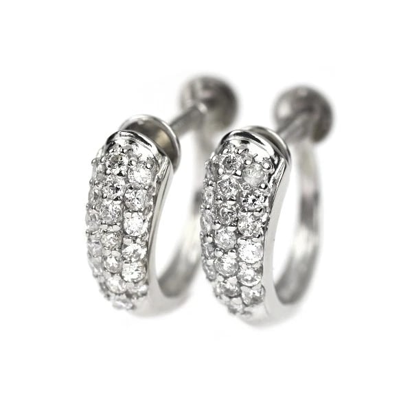PT900 DIAMOND EARRING: Pt900 diamond earring Brand: None Type: earring Material: Metal Purity 900 Metal Platinum Main Stone/Creation Natural Color: Platinum Size: None Accessories: None Accessories Notice: When