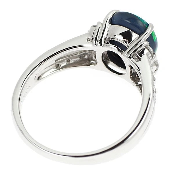 PT900 BLACK OPAL DIAMOND RING - 3