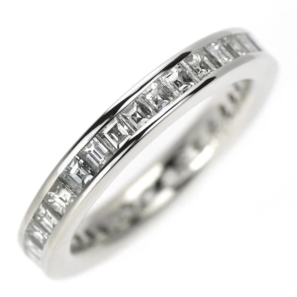 PT900 SQUARE CUT DIAMOND RING: Pt900 square cut diamond ring Brand: None Type: rings Material: Pt900 Color: PT Size: 5.25 US Accessories: None Accessories Notice: When purchasing pre-owned goods, please refer to the pho