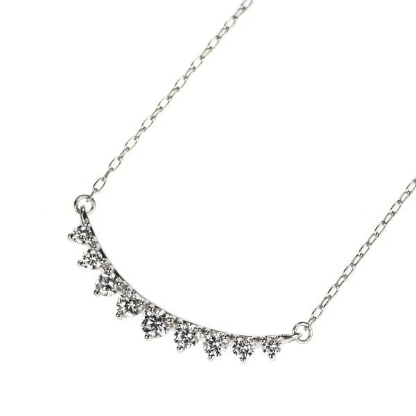 K18WG DIAMOND PENDANT NECKLACE: K18WG Diamond Pendant Necklace Brand: None Type: pendant necklace Material: K18WG Color: WG Size: Necklace: Chain Length ?46 Length/Width/Diameter3.5 Width/Thickness25.8 Accessories: None