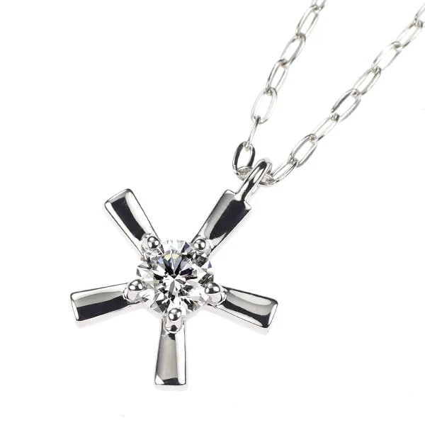 SABBATH K18WG DIAMOND PENDANT NECKLACE: Sabbath K18WG Diamond Pendant Necklace Brand: None Type: Pendant Necklace Material: Metal Purity K18 Metal Gold Main Stone/Creation Natural Color: None Size: Necklace: Chain Length ?45 