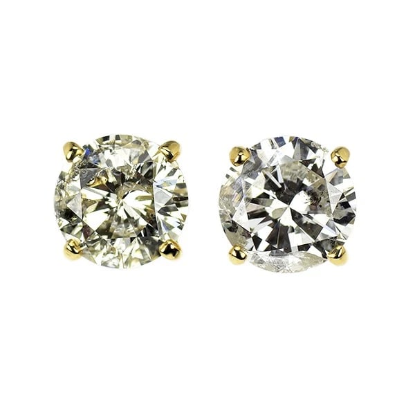 K18YG DIAMOND EARRINGS: K18YG Diamond Earrings Brand: None Type: piercing Material: Metal Purity K18 Metal Gold Main Stone/Creation Natural Color: None Size: Length/Width/Diameter6.8 Accessories: None Accessories