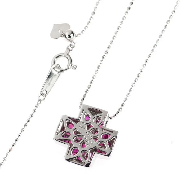 LES ESSENTIALS K18WG RUBY PENDANT NECKLACE - 2