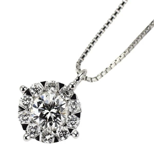 K18WG DIAMOND PENDANT NECKLACE: K18WG Diamond Pendant Necklace Brand: None Type: Pendant Necklace Material: Metal Purity K18 Metal Gold Main Stone/Creation Natural Color: White Gold Size: Necklace: Chain Length ?45