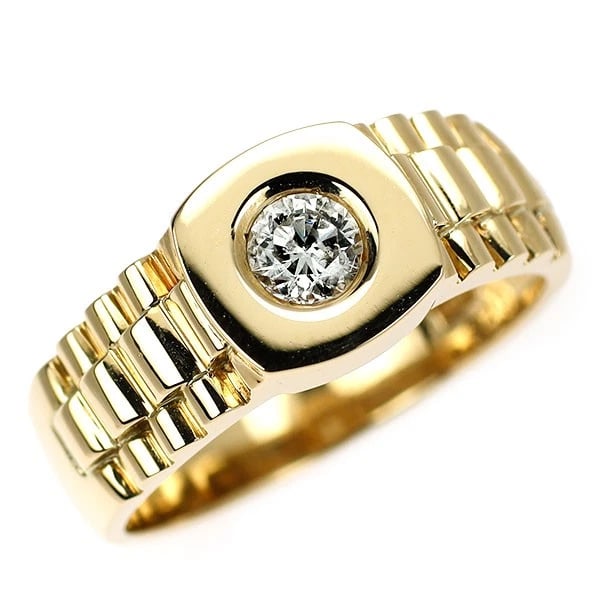 K18YG DIAMOND RING: K18YG diamond ring Brand: None Type: Ring Material: Metal Purity K18 Metal Gold Main Stone/Creation Natural Color: Yellow Gold Size: 5.5 - 5.75 US Accessories: None Accessories Notice: Whe
