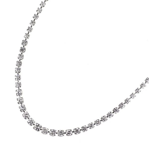 PT850 DIAMOND NECKLACE TENNIS: PT850 diamond necklace tennis Brand: None Type: Necklaces Material: Metal Purity None Metal Pt850 Main Stone/Creation Natural Color: None Size: Necklace: Chain Length 41 Accessories: None