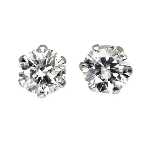 PT900 DIAMOND EARRINGS: Pt900 Diamond Earrings Brand: None Type: piercing Material: Metal Purity 900 Metal Platinum Main Stone/Creation Natural Color: none Size: Length/Width/Diameter4.4 Accessories: None