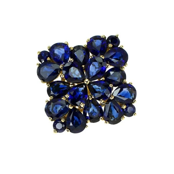 GSTV K18YG SAPPHIRE PENDANT TOP: GSTV K18YG sapphire pendant top Brand: None Type: pendant top Material: Metal Purity K18 Metal Gold Main Stone/Creation sapphires Color: None Size: Length/Width/Diameter18.7 Accessories: None