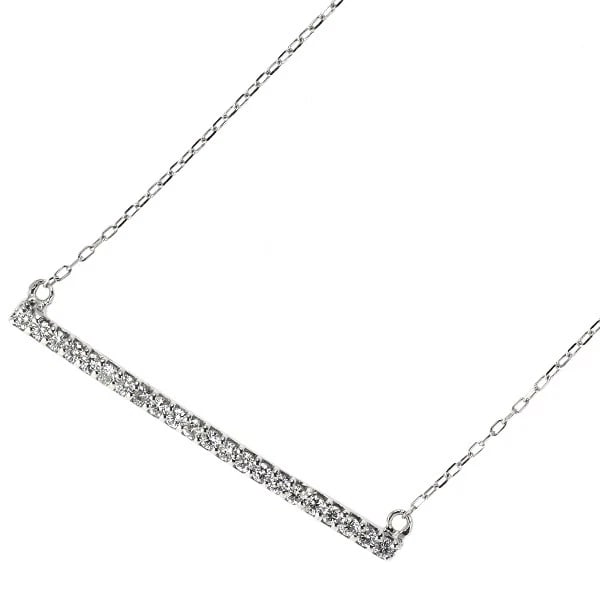 K18WG DIAMOND PENDANT NECKLACE: K18WG DIAMOND PENDANT NECKLACE Brand: None Type: Pendant Necklace Material: Metal Purity K18 Metal Gold Main Stone/Creation Natural Color: None Size: Necklace: Chain Length ?48.5 Accessories:
