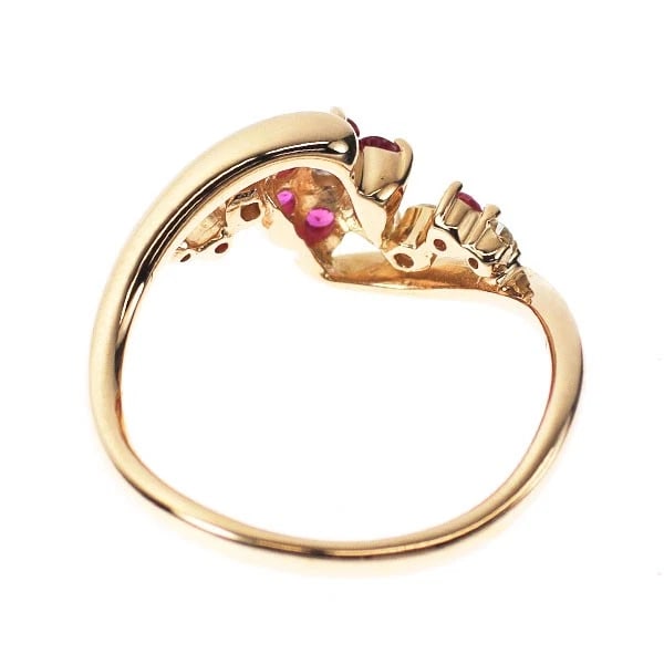 K18PG RUBY DIAMOND RING - 2