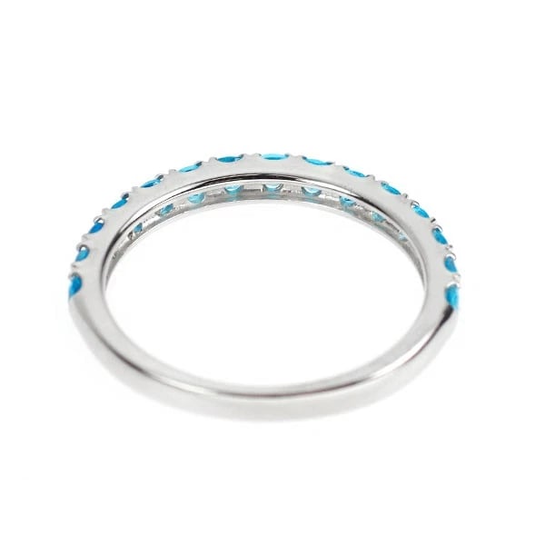 PT950 NEON BLUE APATITE RING - 2