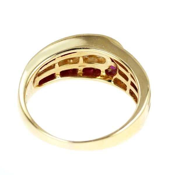 GAINSBOROUGH K18YG RUBY DIAMOND RING - 2