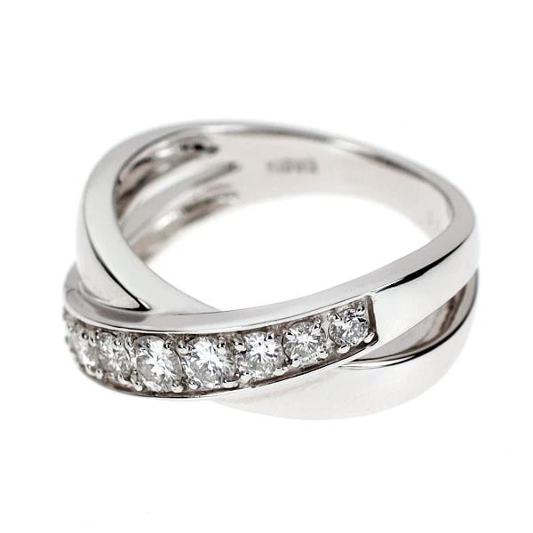 K18WG DIAMOND RING - 2