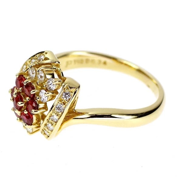 PAULA K18YG RUBY DIAMOND RING - 2