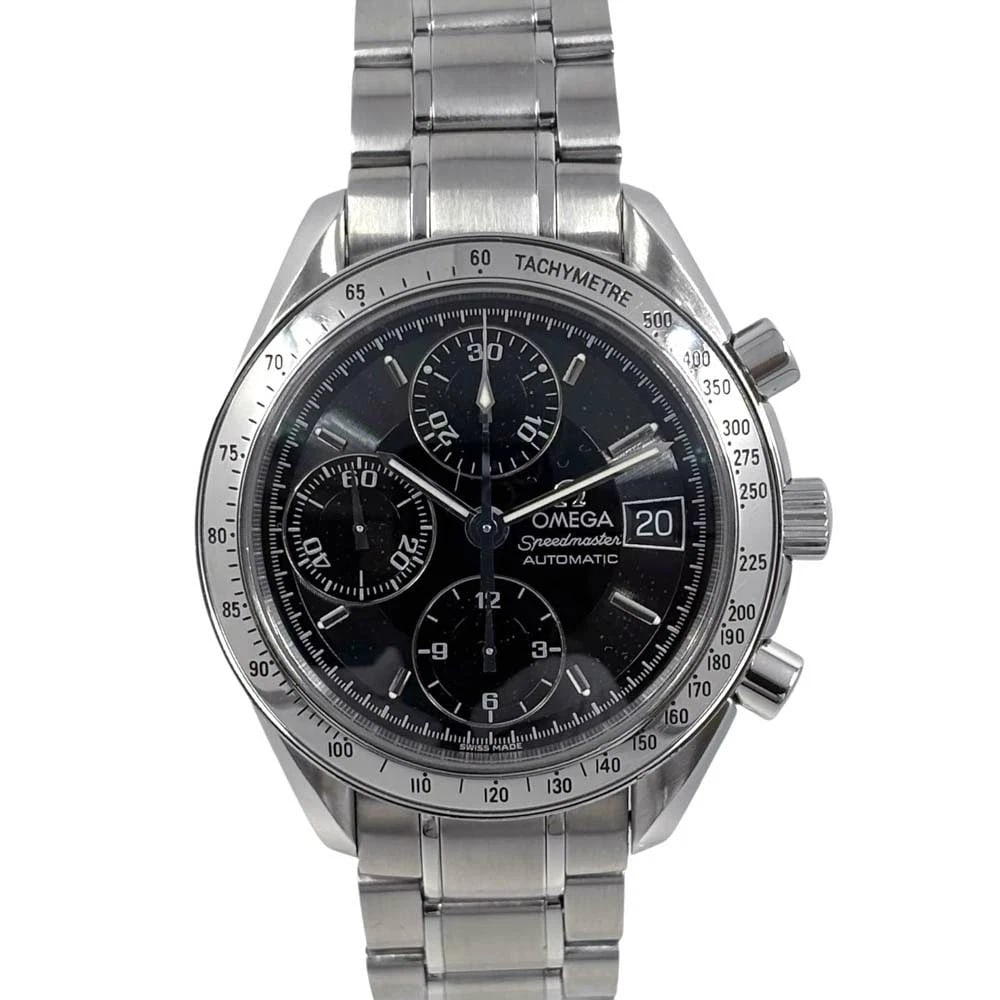 OMEGA SPEEDMASTER BLACK WATCH: OMEGA Speedmaster Black Watch Brand: OMEGA Type: Wristwatch Material: Band MaterialN/A, Band MaterialN/A, Case MaterialCase MaterialN/A Color: black Size: Wrist SizeNA, Case Size38mm 