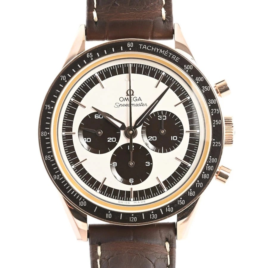 OMEGA WATCH: OMEGA Watch Brand: OMEGA Type: Wristwatch Material: Band MaterialPink Gold/Leather Strap, Band MaterialPink Gold/Leather Strap, Case MaterialCase MaterialN/A Color: black Size: Wrist SizeNA, Case