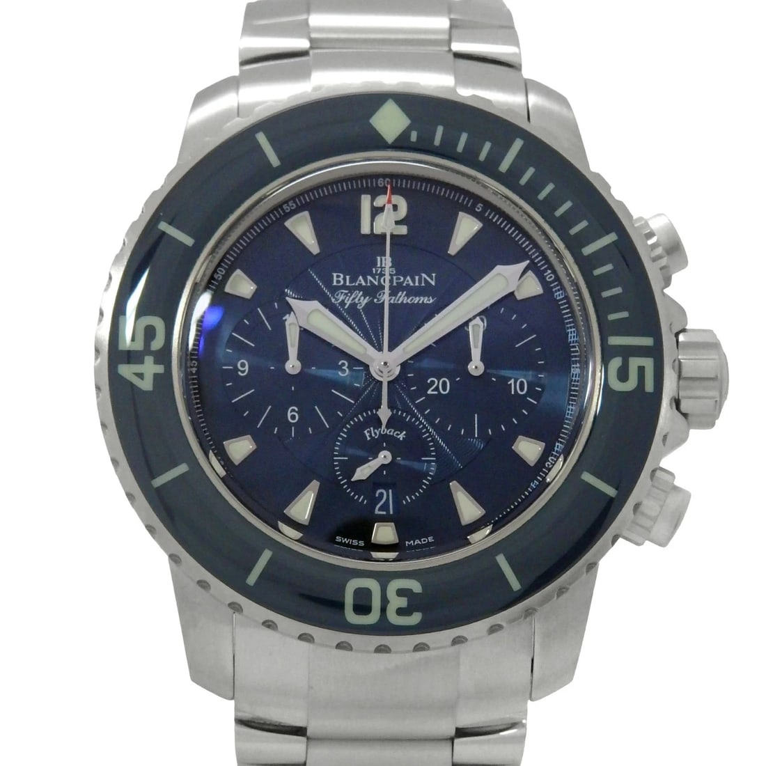 BLANCPAIN FATHOMS WATCH: BLANCPAIN Fathoms Watch Brand: BLANCPAIN Type: Wristwatch Material: Band MaterialSs, Band MaterialSs, Case MaterialCase MaterialN/A Color: none Size: Wrist Size17.5cm, Case Size45mm 