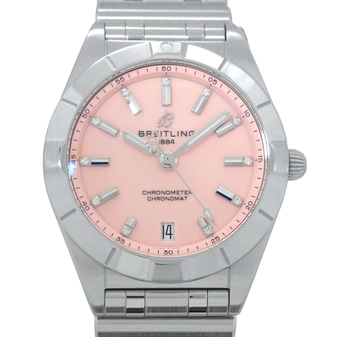 BREITLING CHRONOMAT WATCH: BREITLING Chronomat Watch Brand: BREITLING Type: Wristwatch Material: Band MaterialSs, Band MaterialSs, Case MaterialCase MaterialN/A Color: none Size: Wrist Size18.5cm, Case Size32mm 