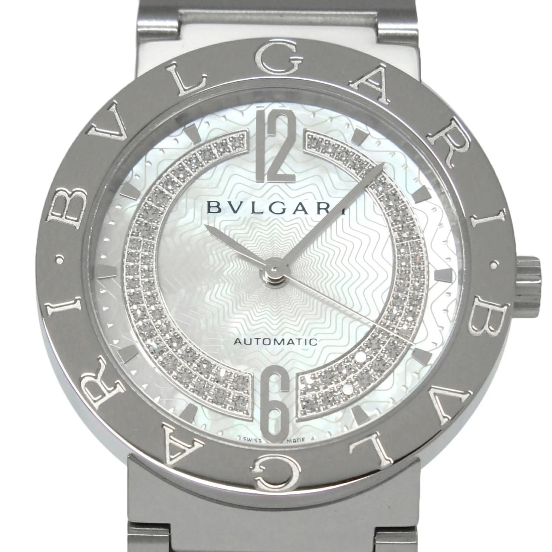 BVLGARI WATCH: BVLGARI Watch Brand: BVLGARI Type: Wristwatch Material: Band MaterialSs, Band MaterialSs, Case MaterialCase MaterialN/A Color: none Size: Wrist Size18.5cm, Case Size33mm Accessories: None