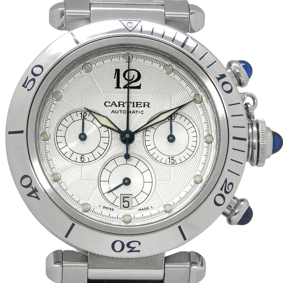 CARTIER PASHA WATCH: CARTIER Pasha Watch Brand: CARTIER Type: Wristwatch Material: Band MaterialSs, Band MaterialSs, Case MaterialCase MaterialN/A Color: none Size: Wrist Size19.5cm, Case Size38mm Accessories: